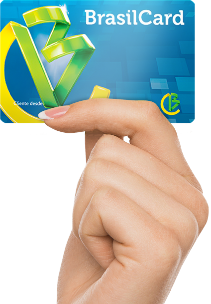 Mão no cartão da brasilcard